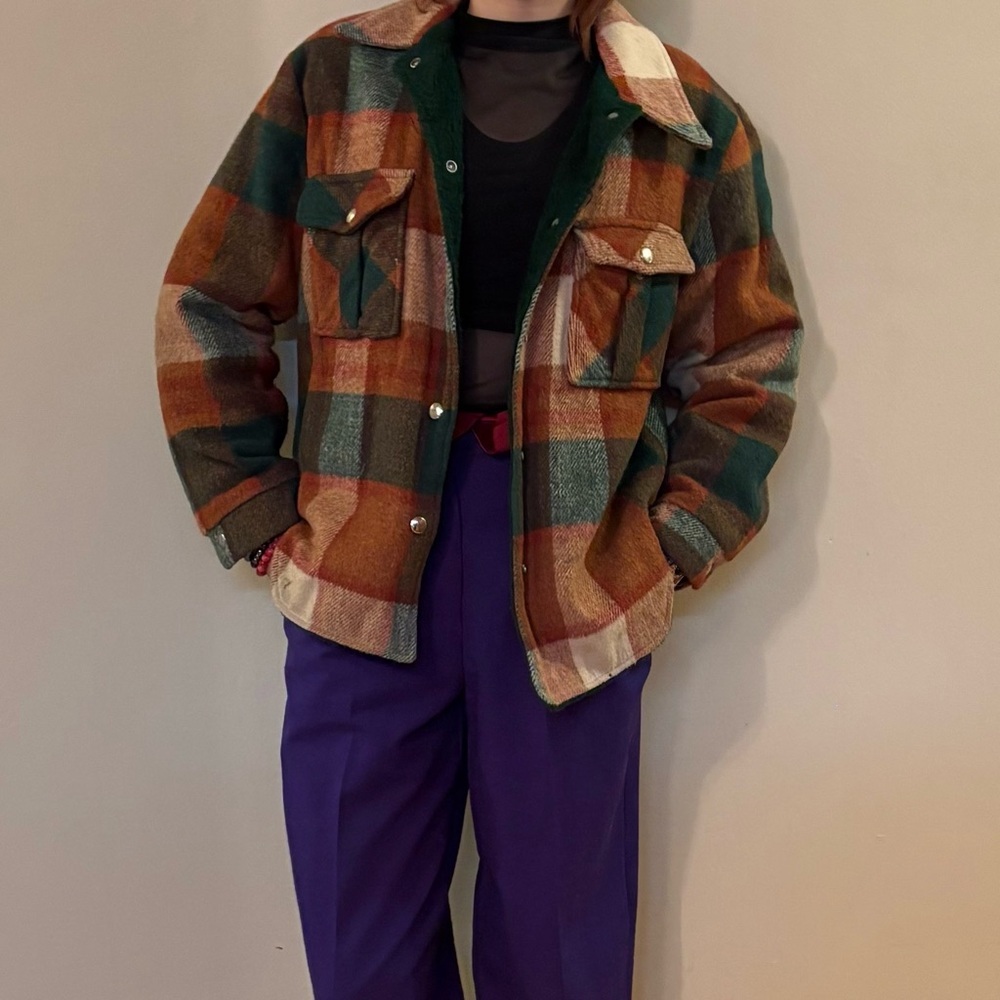 Vintage Rare Montgomery Ward wool Men's Plaid Jacket size M but fits smaller - Picture 5 of 15
